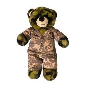 16" Build-A-Bear Workshop BABW Army Military Camouflage Bear Plush Stuffed Toy